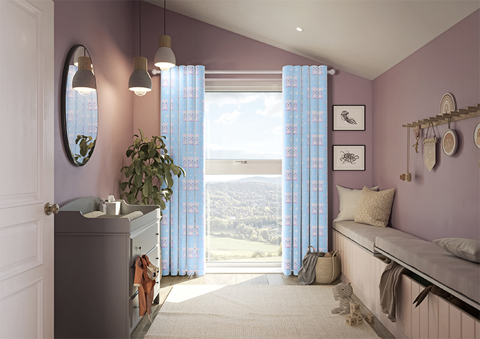 Little Bear, Blue Cotton - Made to Measure Curtains - Image 14